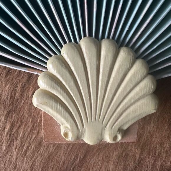 Vintage Paper Floral And Lace Shell Fan - Picture 11 of 12